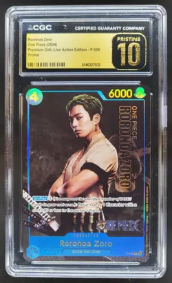 2024 ONE PIECE RORONOA ZORO LIVE ACTION PROMO P-056 CGC 10 PRISTINE N PT - Image 1