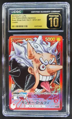 2025 ONE PIECE JP MONKEY D. LUFFY LEADER ST21-001 CGC 10 PRISTINE KN3 - Image 1
