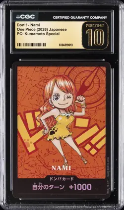 2026 ONE PIECE JAPANESE PC: KUMAMOTO SPECIAL NAMI CGC 10 PRISTINE - Image 1
