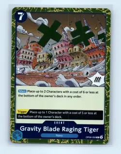 One_piece tcg Wings of the Captain Gravity Blade Raging Tiger Near Mint - Image 1