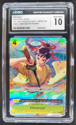 2024 ONE PIECE KIKUNOJO RARE ALT ART OP06-104 CGC 10 A RC7 - Image 1