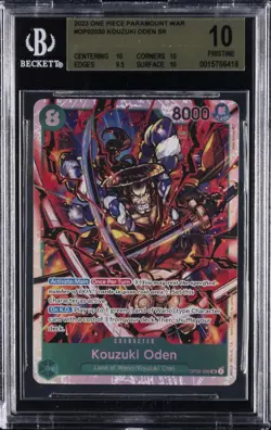 2023 ONE PIECE PARAMOUNT WAR #OP02030 KOUZUKI ODEN BGS 10 - Image 1