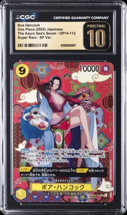 2025 ONE PIECE JAPANESE AZURE SEA'S SEVEN #OP14-112 BOA HANCOCK CGC 10 PRISTINE - Image 1