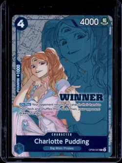 2025 One Piece Winner Pack Volume 1 Charlotte Pudding Rare #OP06-047 - Image 1