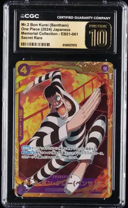 2024 ONE PIECE JAPANESE #EB01-061 MR. 2 BON KUREI (BENTHAM) CGC 10 PRISTINE - Image 1