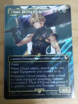 Cloud, Ex-SOLDIER (Borderless) (Surge Foil) Commander: Final Fantasy Foil - Image 1
