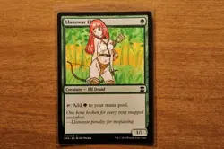 Llanowar Elves Altered Art Hand Painted MTG MagicThe Gathering Anime Girl Elf - Image 1