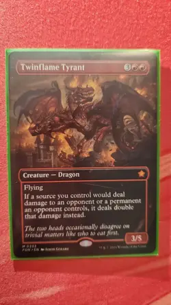 Twinflame Tyrant (BORDERLESS)- Foundations - (Magic: The Gathering) CF - Image 1