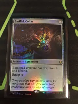 MTG Magic The Gathering Basilisk Collar Foil CLB Artifact Commander - Image 1