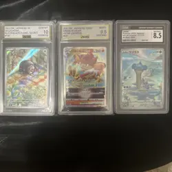 Pokemon Lapras Lechonk Simisear CGC AGS Graded (3 Cards) - Image 1