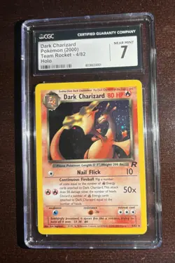 2000 Pokemon Dark Charizard 4/82 Team Rocket-Unlimited Edition Holo CGC 7 NM 🔥 - Image 1