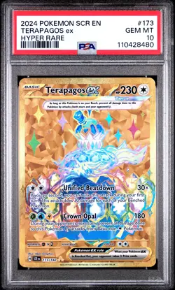 Pokemon TCG Terapagos EX 173/142 Stellar Crown Hyper Rare PSA 10 - Image 1