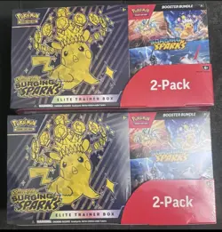 Costco Excluvive Pokemon Surging Sparks ETB & Booster Bundle 2-Pack - Image 1