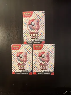 Pokemon TCG Scarlet & Violet 151 Booster Bundle Factory Sealed LOT OF 3 820650853210 - Image 1