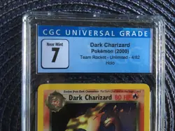 Pokemon Dark Charizard #4/82 Holo Unlimited Team Rocket (2000) CGC 7 - Image 2