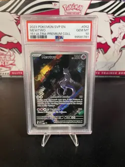 2023 POKEMON SVP EN-SV PROMO 151 ULTRA-PREMIUM COLLECTION #052 MEWTWO PSA 10 - Image 1