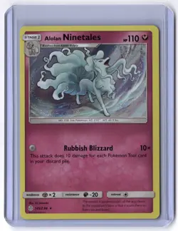 Alolan Ninetales 145/236 Holo Rare Holo NM Pokemon SM - Cosmic Eclipse - Image 1