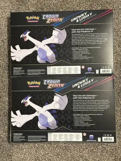 Pokemon TCG Crown Zenith Lugia V & Unown V Special Collection Sealed - Lot of 2 - Image 2