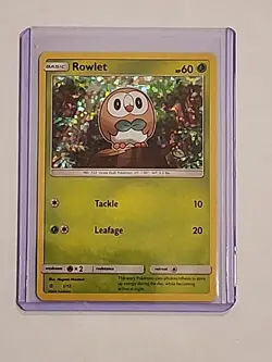 Pokemon TCG Rowlet 1/12 Holo McDonald's 2017 Promo Set - Image 1