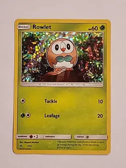 Pokemon TCG Rowlet 1/12 Holo McDonald's 2017 Promo Set - Image 2