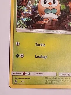 Pokemon TCG Rowlet 1/12 Holo McDonald's 2017 Promo Set - Image 4