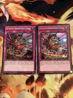2x Destructive Daruma Karma Cannon RA04-EN103 (Secret Rare) Yugioh Nm - Image 1