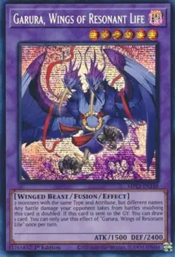 Yugioh! LP Garura, Wings of Resonant Life - MP23-EN148 - Prismatic Secret Rare - - Image 1