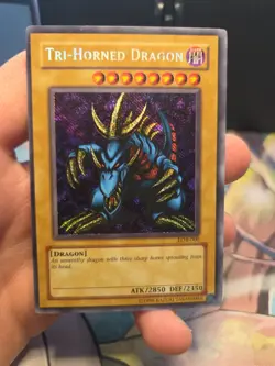 Yu-Gi-Oh Tri-Horned Dragon LOB-000 Secret Rare Unlimited MP - Image 3