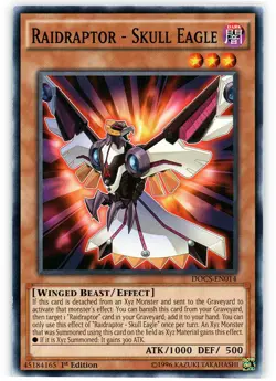 Yugioh! LP Raidraptor - Skull Eagle - DOCS-EN014 - Common - 1st Edition Lightly - Image 1