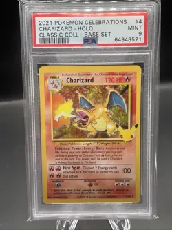 Charizard 4/102 Celebrations: Classic Collection 2021 PSA 9 Pokemon Card - Image 1