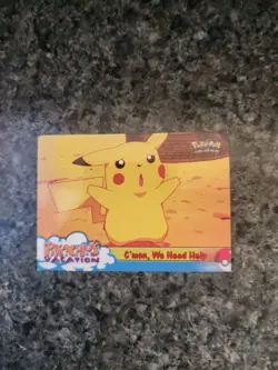 Pokemon Card - C'mon, We Need Help - #53 - Pikachu's Vacation - Topps p32 - Image 1