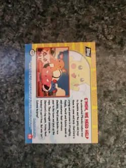 Pokemon Card - C'mon, We Need Help - #53 - Pikachu's Vacation - Topps p32 - Image 2