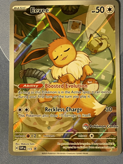 Eevee 173 Sv: Scarlet & Violet Promo Card Pokemon Center Stamped Holo - Image 1