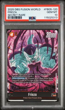 2025 DRAGON BALL SUPER CARD GAME FUSION WORLD NEW ADVENTURE FRIEZA PSA 10 - Image 1