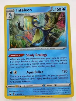 Pokemon TCG Card - Inteleon Holo 58/202 | Sword & Shield | NM/MINT - Image 1