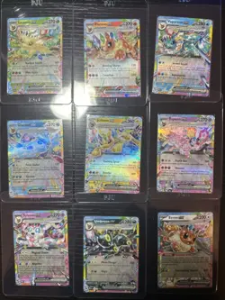 Pokemon TCG Prismatic Evolutions Eeveelution English EX 9 Card Complete Set NM - Image 1