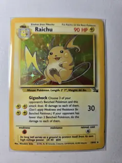 Raichu 14/62 Holo Fossil Pokemon Card TCG WOTC MP - Image 2