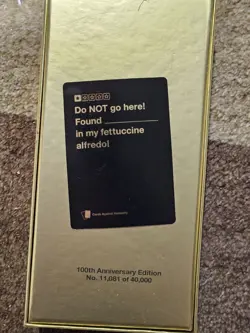 1 Star Review Alfredo Gold 100th Anniversary Edition Cards Against Humanity Card - Image 3