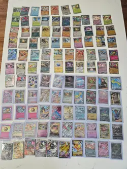 Pokemon Lot Of 107 Cards-Full Arts, Ex’s, Sir’s, V-star, Holos, & More - Image 1