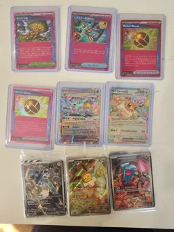 Pokemon Lot Of 107 Cards-Full Arts, Ex’s, Sir’s, V-star, Holos, & More - Image 2
