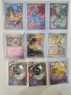 Pokemon Lot Of 107 Cards-Full Arts, Ex’s, Sir’s, V-star, Holos, & More - Image 3