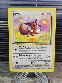 Eevee 51/64 - Jungle Unlimited - 1999 Vintage Pokemon Card LP - Image 1