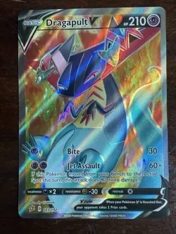 Pokemon TCG Dragapult v Rebel Clash Holo Card Full Art Ultra Rare 183/192 - Image 1