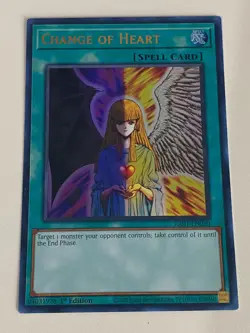 Yugioh - Change of Heart x 3 - 1st Edition Ultra Rare NM - Free Holo Card - A - Image 3