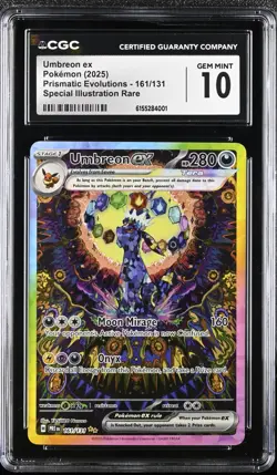 CGC 10 Umbreon ex Prismatic Evolutions SIR Pokemon Card #161(PSA ResubU) - Image 1