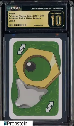 2021 Pokemon Playing Card Pocket UNO Green Meltan CGC 10 PRISTINE - Image 1