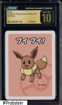 2019 Pokemon Japanese Playing Cards Old Maid Eevee CGC 10 PRISTINE - Image 1