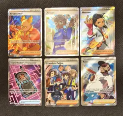 Pokemon TCG Full Art Holo Trainer 6 Card Lot NM - Image 1