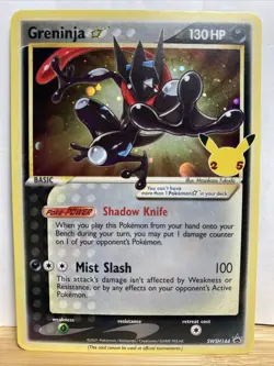 Pokemon Celebrations Promo Greninja Foil Card Rare SWSH144 - Image 1