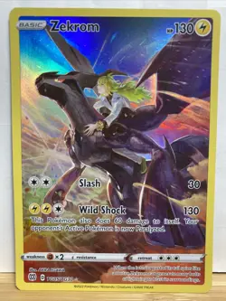 Pokemon Brilliant Stars Zekrom Trainer Gallery Full Art Foil Card Rare TG5/TG30 - Image 1